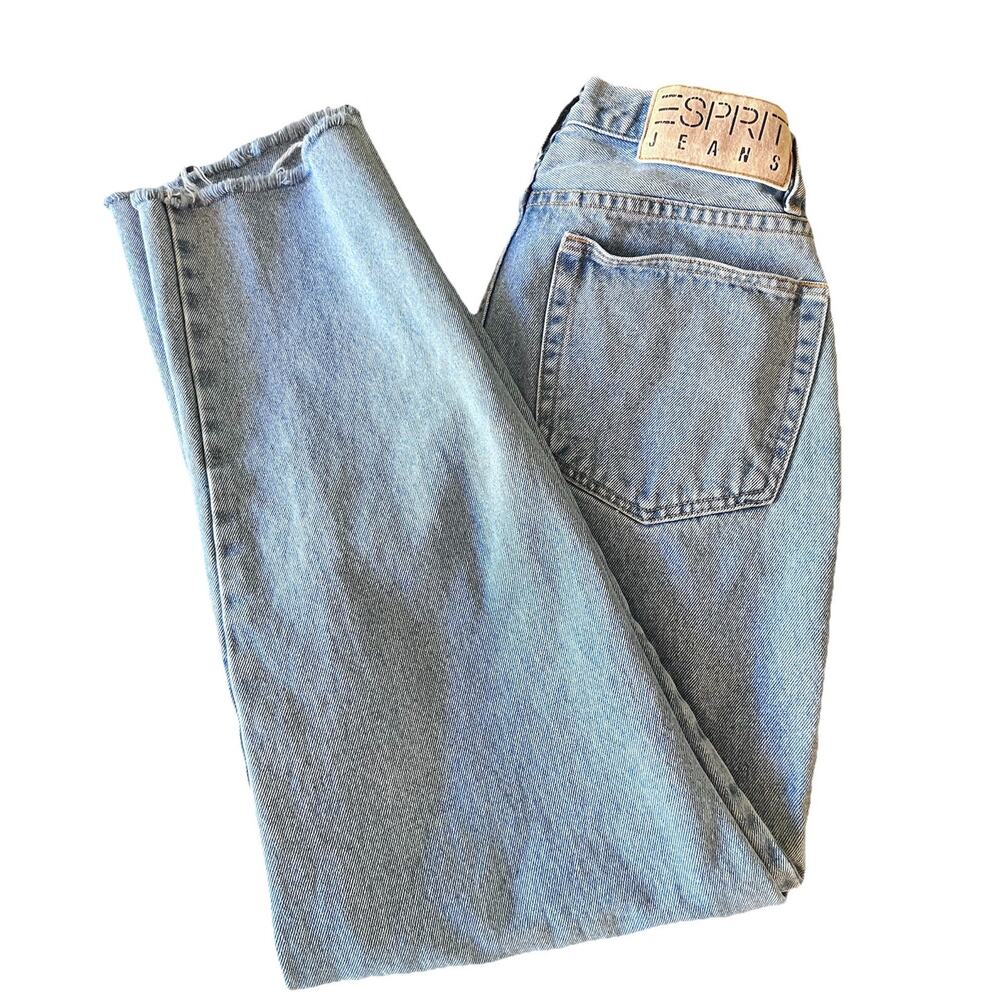 Vintage Esprit Jeans High Waist Light Wash 90’s Y2K Size 11/12 12 Tapered Leg